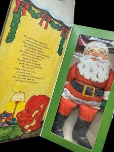 Vintage Hallmark Weihnachtshaus mit Weihnachtsmann Urlaub Puppe Dekor 7" - Bild 1 von 7