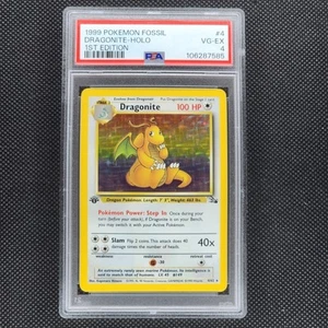 Dragonite - 4/62 - Holo Rare - 1st Edition - Fossil - Pokemon Card - PSA 4 - Picture 1 of 1