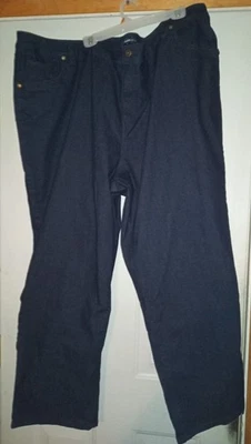 ❤️Jeans jeans 24/7 lavagem escura azul stretch 56"x30" plus size 32W stretch  - Imagem 1 de 4