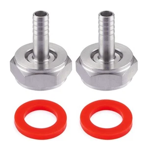 2 Stück Edelstahl Kupplungsfitting, Leitungsverbinder-Set, Sechskant 5/8 Zoll 9906 - Bild 1 von 5