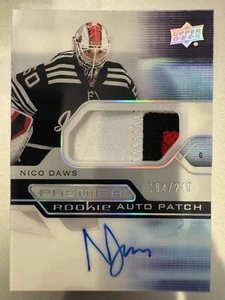 2021-22 Premier - Rookie Auto Patch #AR-ND Nicolas Daws /249 New Jersey Devils - Picture 1 of 7