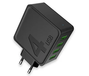 Awei C-842 Alimentatore multiplo usb fast charger 4A universale da viaggio Nero - Zdjęcie 1 z 6