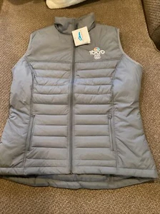 Tokyo Olympics Tri Mountain Puffer Vest Womens L Brand New With Tags - Picture 1 of 5