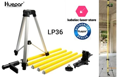 HUEPAR LP36 tige canne pied trepied telescopique 3,70m pour niveau laser
