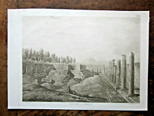 1819 Wilkins Pompeii Temple Venus Italy Print Grand Tour Picturesque Views RARE