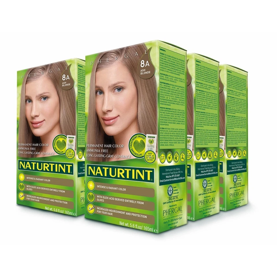 Permanent Hair Color - 8a Ash Blonde 1 Kit by Naturtint