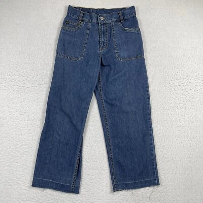 Pantalones de patinador escolar informales Levis Jeans para niñas 14 azules de mezclilla roja con lengüeta juvenil Foto 1 de 4