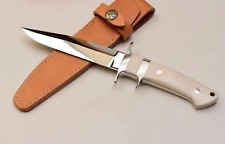 11" Custom Handmade D2 Steel Hunting Knife, Bowie Knife W/Leather Sheath