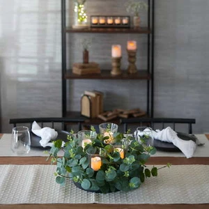 Mainstays 8" Decorative Black Metal Tealight Votive Candle Holder Centerpiece - Picture 1 of 6