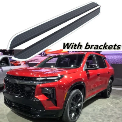 2Pcs running board Fits For Chevrolet Traverse 2024 2025 Side Steps nerf Bars - Image 1 of 4