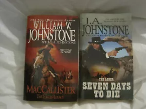 Lot 2~Western Novels by William W. Johnstone/JA Johnstone~Eagles Die~LBDFJ - Foto 1 di 4