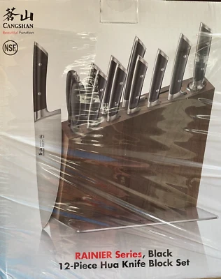 Cangshan Rainier Series German Steel Forged 12-Piece Knife Block Set NEW