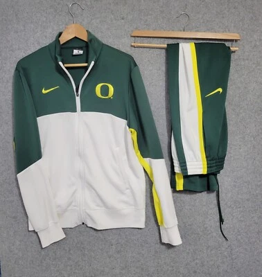 Oregon Ducks Nike Track Suit Men Medium Football Jacket Pants Football Dri-Fit  - Image 1 of 4
