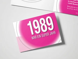 Einladungskarten Geburtstag Einladung -  30. Geburtstag Super Jahr Pink - Bild 1 von 4