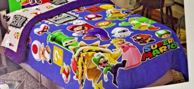 Mario Kart Boys Kids Bed Sheet Set Yoshi Fleece Pokemon Pikachu Throw Twin 8 Pc. - Image 1 of 4