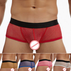 Panties Lingerie Boxershorts Trunk Underwear Seamless Low Waist See Throu /