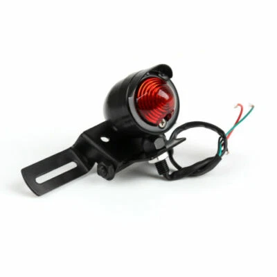 Motorcycle Brake Stop Rear Tail Light Taillight Indicator Signal Lamp Black E - Imagem 1 de 4