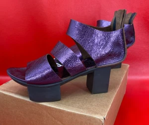 Sandalias Trippen Plataforma Brillo Súper Metálicas Texturizadas Púrpura Talla EU 38 US 7.5 - Imagen 1 de 20