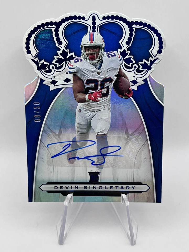Devin Singletary - 2019 Chronicles Crown Royale Rookie Auto #CR-23 Blue /50 SP - Image 1 of 4