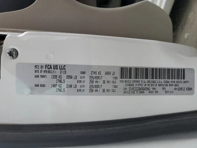 Dodge Caravan Washer Reservoir 2019 OEM Used 3.60L 135K Miles C25661 - Image 1 of 4