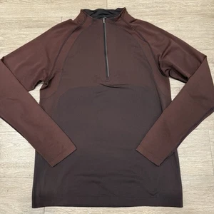 Lululemon Metal Vent Tech 1/4 Zip Men’s M 2.0 Magma Red Long Sleeve Active - Picture 1 of 10
