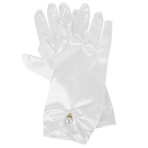 Kleid Damen Tee Party Handschuhe Braut Perlen Spitze für Mädchen - Bild 1 von 12
