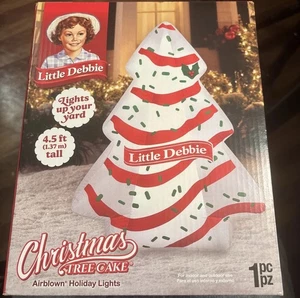 Little Debbie Weihnachtsbaum Kuchen aufblasbar luftgeblasen Weihnachtsbeleuchtung 4,5 Fuß Neu im Karton - Bild 1 von 10