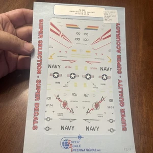 Superscale Decals 720628 1/72 Scale Desert Storm F-14 Tomcats VF-154, VF-74 - Picture 1 of 5