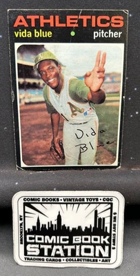 Tarjeta cruda Topps Vida 1971 azul #544 Athletics Foto 1 de 4