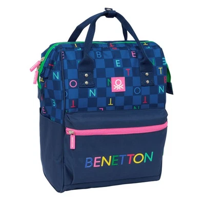  Zaino Scuola Benetton benetton Blu Marino 27 x 40 x 19 cm - Immagine 1 di 4