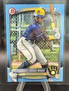 JESUS MADE 2025 BOWMAN 1ST SKY BLUE PAPER BREWERS/499 Q4078 - Imagen 1 de 2