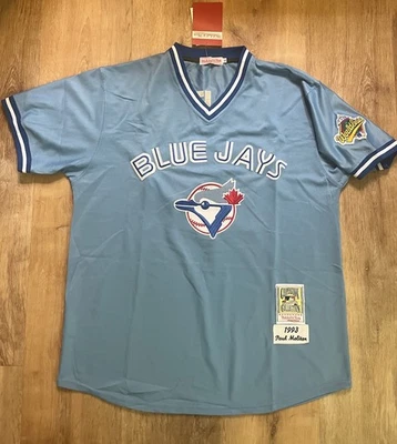 Jersey Toronto Blue Jays Paul Molitor #19 Azul Polvo 93 Jersey XL Punto Suelto Foto 1 de 4