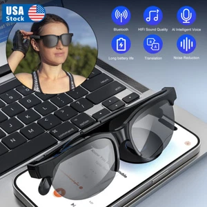 144-Language Smart Sunglasses Glasses UV Protection Translator Glasses & Headset - Picture 1 of 12