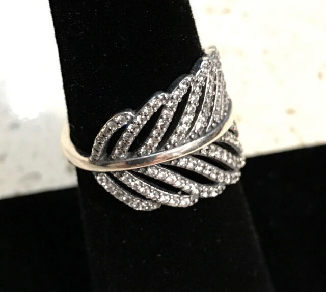 New Authentic Pandora Ring Light as a Feather 190886cz Sterling 50 5 Clear  CZ - Wilson Brothers Jewelry