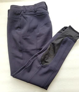 EQUESTRO WOMAN KNEE GRIP RIDING BREECHES ,NAVY, EU 38 UK 10 (ET06730) - Picture 1 of 3