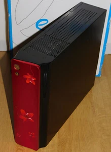 Mini PC Computer Multimedia Gehäuse Case Rot Blumen µATX + 180W 1U Netzteil NOS - Bild 1 von 6