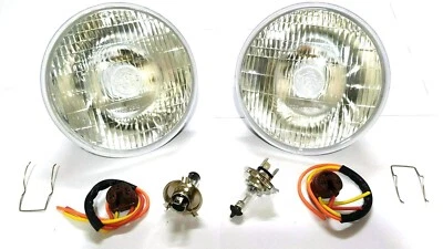 Ford Cortina Mk3 Lucas 7" Sealed Beam Halogen Conversion Headlight Kit Lamp - Image 1 of 4
