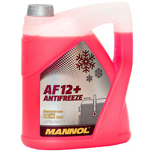 Kühlerfrostschutz Rot G12+ 5 L Mannol Antifreeze AF12+ -40°C Kühlmittel VW Audi
