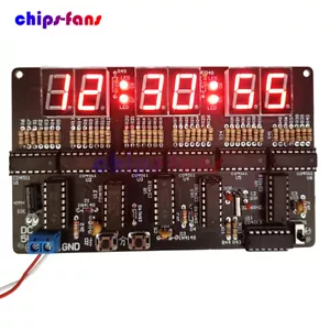Kit electrónico de reloj de circuito digital de 6 bits hágalo usted mismo reloj electrónico kit de enseñanza - Imagen 1 de 19