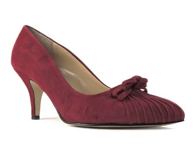 Zapatos de salón clásicos de gamuza rojo oscuro talla 9,5 M Enzo Angiolini para mujer Foto 1 de 4