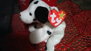 DOTTY THE DALMATION BEANY BABY - ORIGINAL - DOB 17. OKTOBER 1996 - Bild 1 von 3