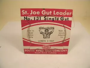 Vintage South Bend St. Joe Gut Leader n. 151 Single Gut 3' Made in USA - Foto 1 di 2