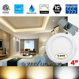 9W 4"Warm White LED Recessed Ceiling Panel Down Light Fixture w/Junction Box ETL - Picture 1 of 12