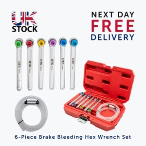 Brake Clutch Bleeding Tool Set Wrench Spanner Set Colour Coded 7mm - 12mm - Picture 1 of 13