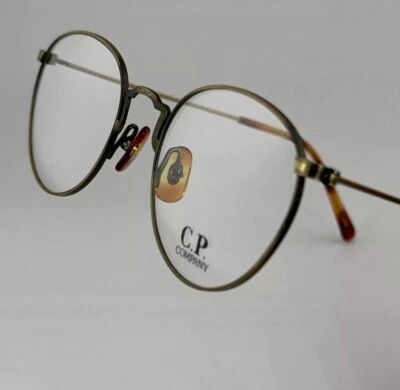 Autêntico Vintage C.P Company 011 Óculos Panto Redondo Anos 90 Armação Especificações Antigas - Imagem 1 de 4