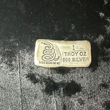 DON'T TREAD ON ME - Art Bar - 1 Troy Oz .999 Fine Silver Hand Poured 