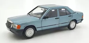 Norev 1/18 Scale Diecast 183828 - 1984 Mercedes-Benz 190 E - Light Blue Metallic - Picture 1 of 5