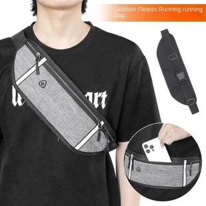 con nastro riflettente uomo Fanny Pack per equitazione all'aperto fitness - Foto 1 di 19