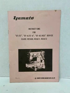 YAMATO INSTRUCTIONS FOR UT/ST, UT-A/ST-A, UT-A2/AS3 CLASS VC2600, VC3611, VS2613 - Picture 1 of 4