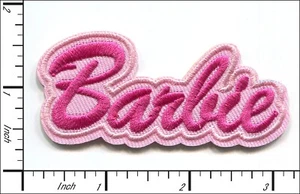 36 Pcs Embroidered Iron on patches Barbie Pink 75x35mm AP025bR - Picture 1 of 2